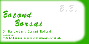 botond borsai business card